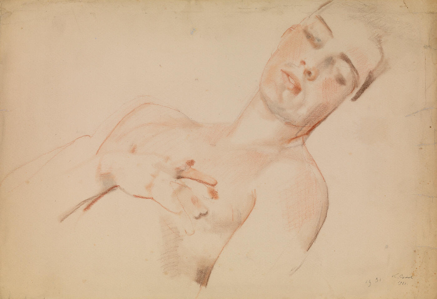 Reclining Young Man (Boris  Snezhkovsky) 