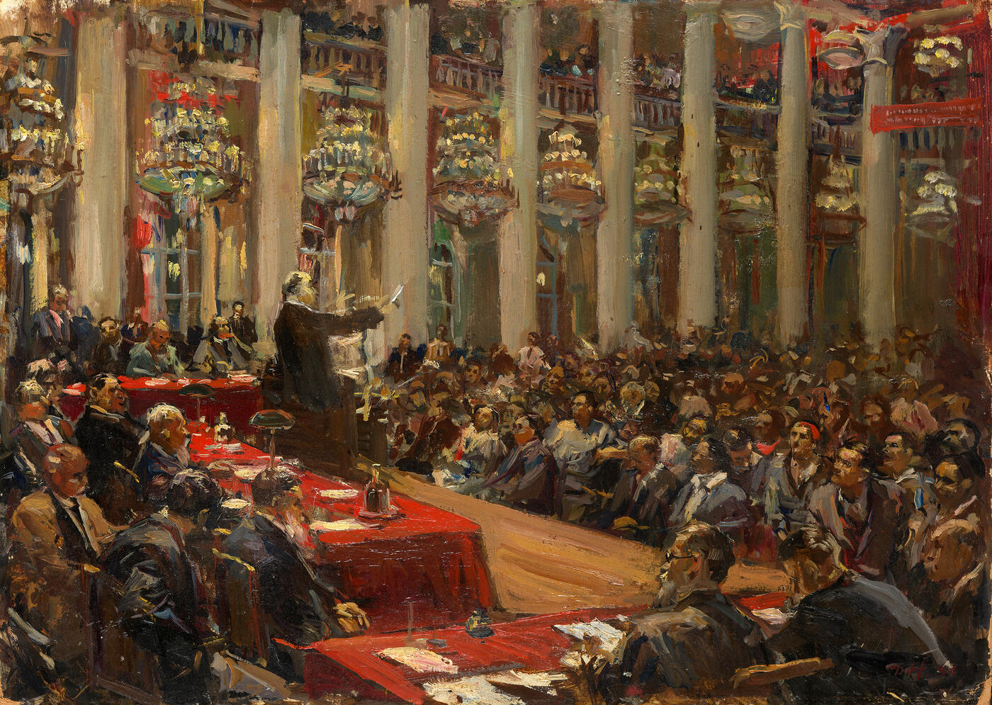 Lenin’s Speech in the House of the Unions, Moscow