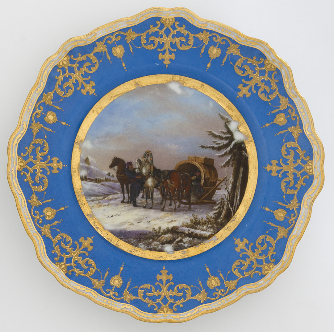 A Porcelain Dessert Plate from the Dowry Service of Grand Duchess Alexandra Nikolaevna