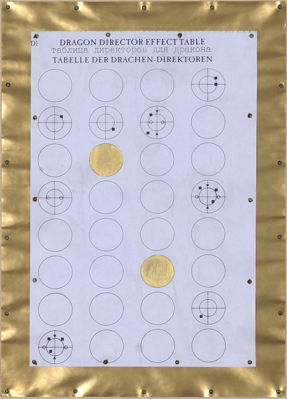 Dragon Director Effect Table, from "Circles Coloured by N. Panitkov. Two Sheets.” Series