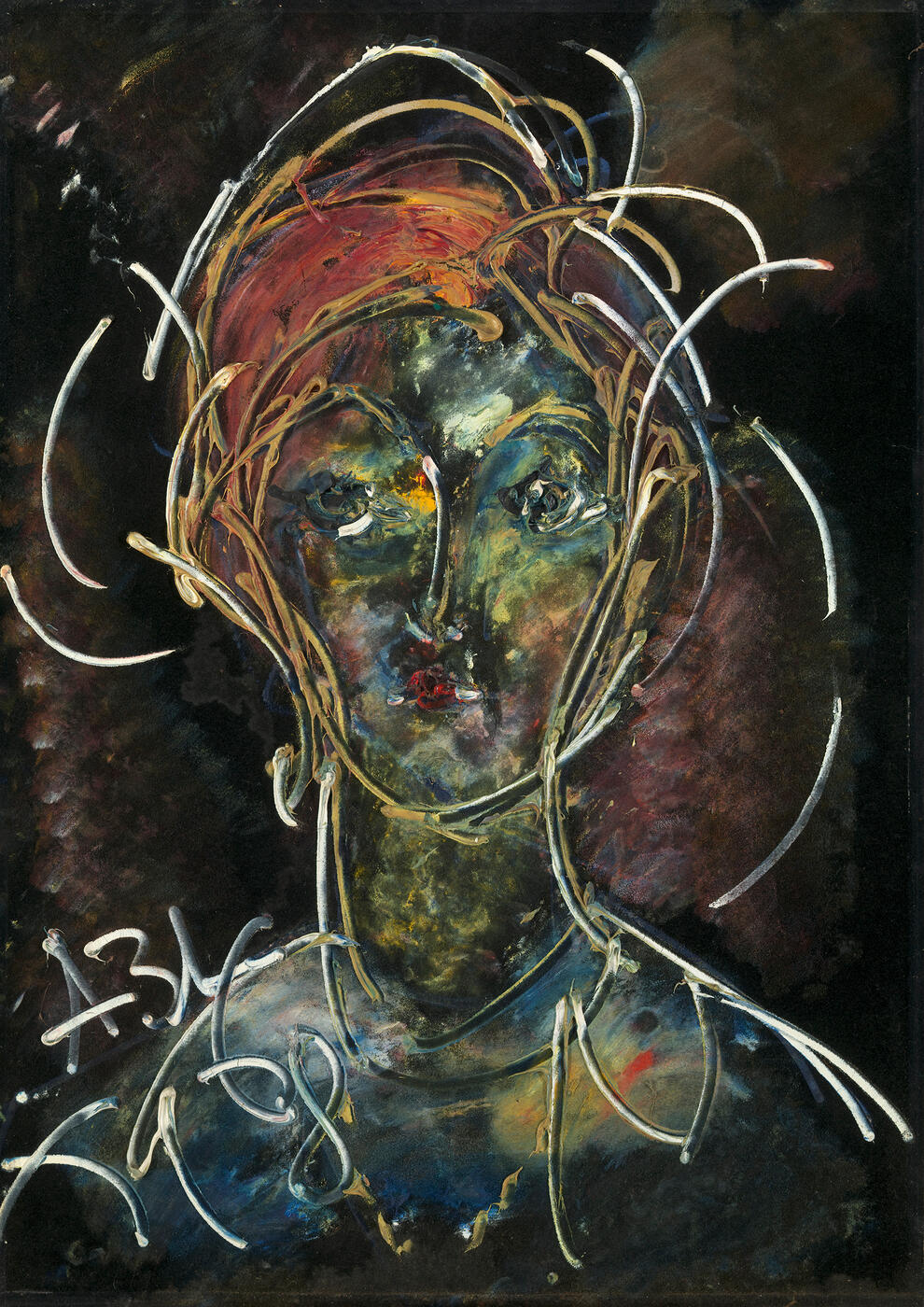 Female Portrait on Black Background II