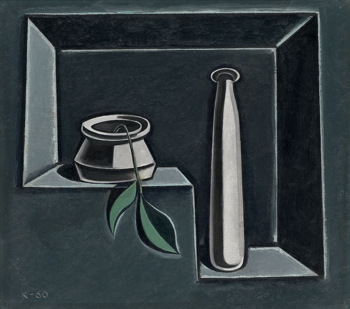 Still Life with Plant and Bottle