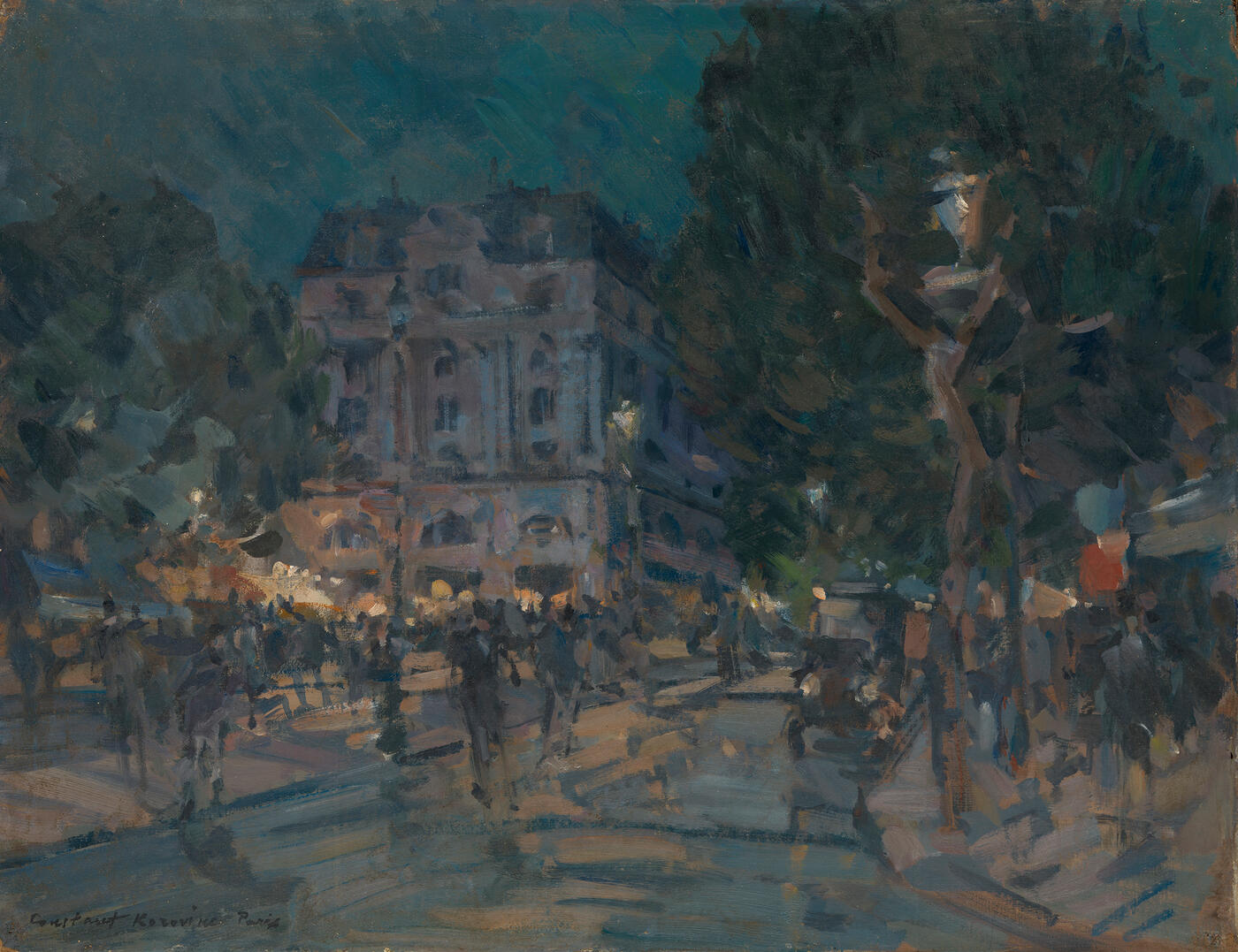 Parisian Boulevard at Night