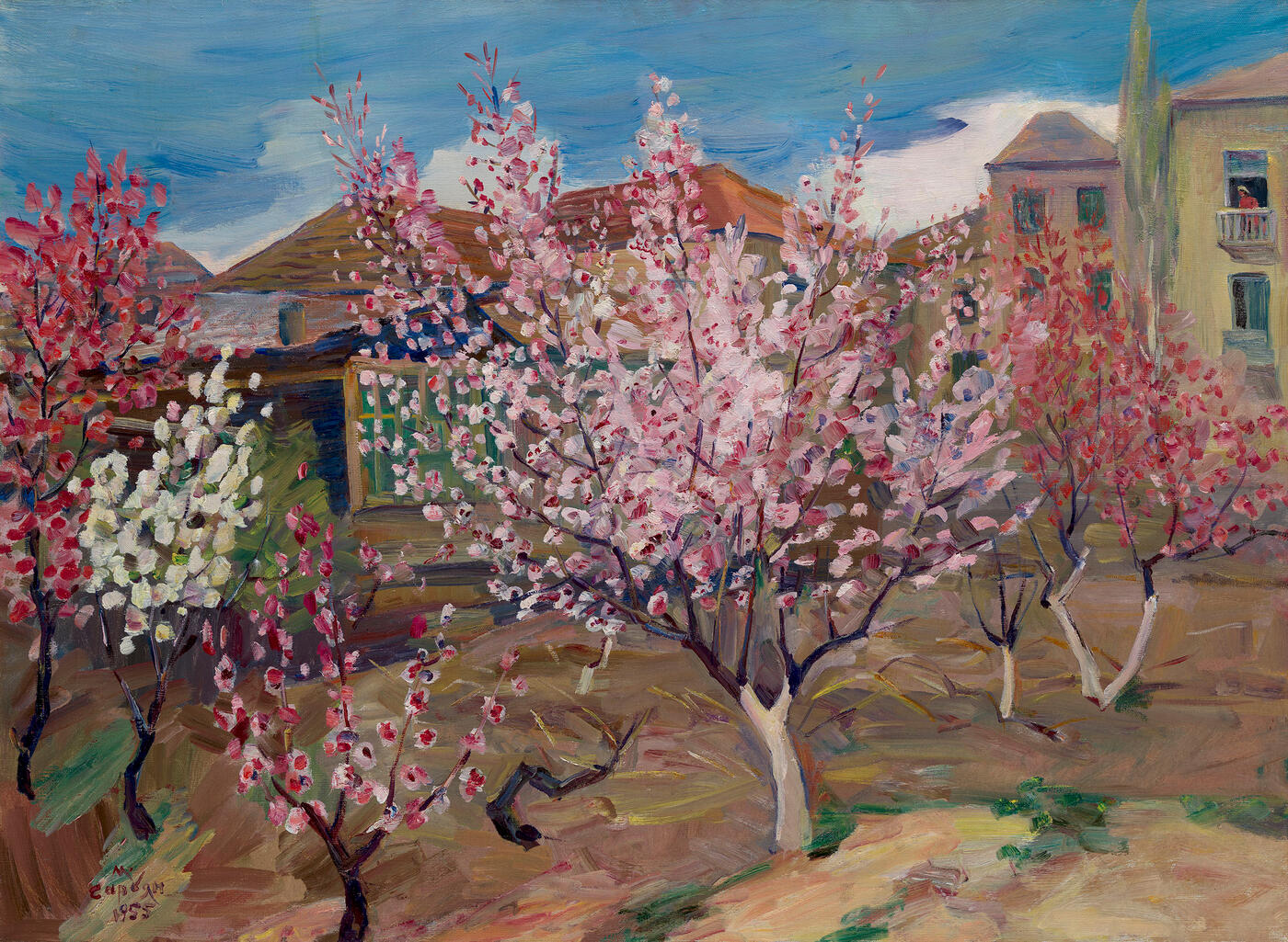 Peach Trees in Blossom