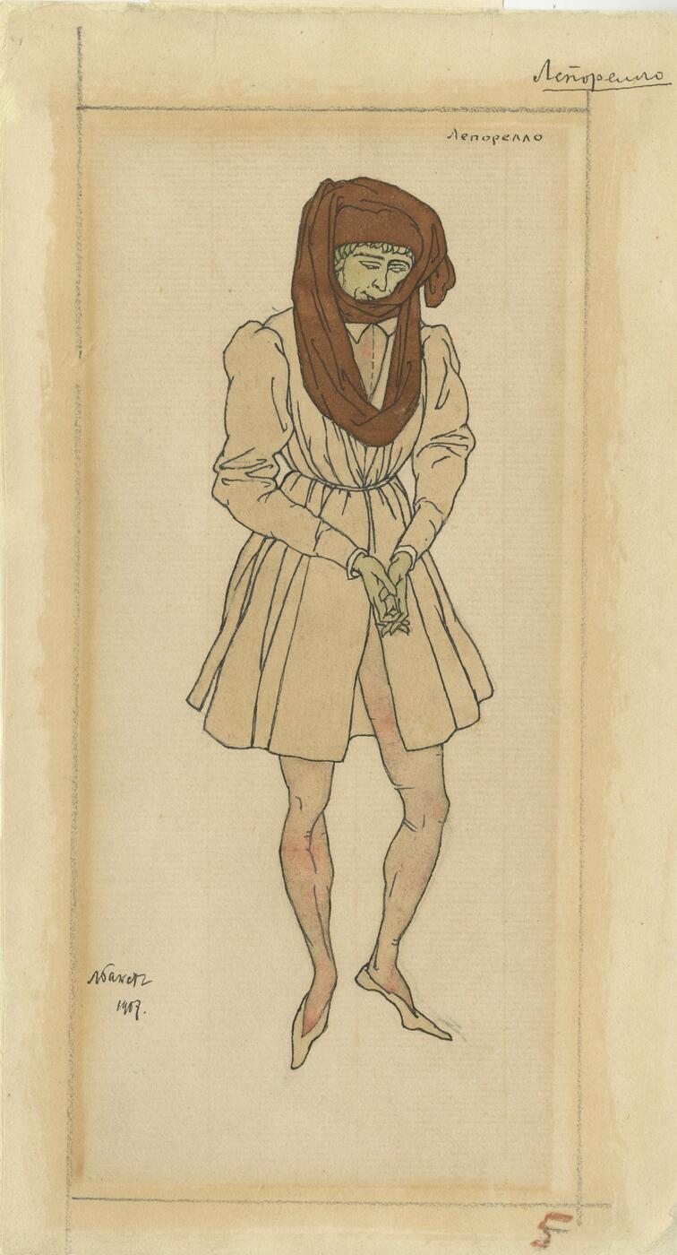 Corregidor and Leporello, Costume Designs for the Play "Don Juan Rejected"
