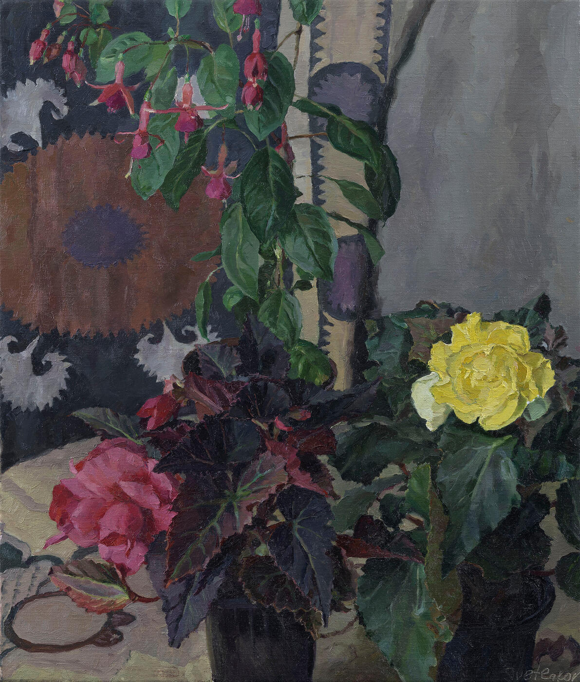 Still Life with Begonia and Fuchsia