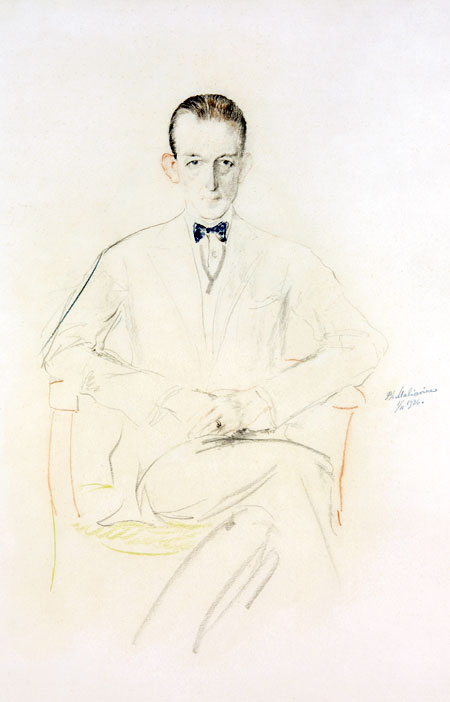Portrait, believed to be of composer S. Rakhmaninov