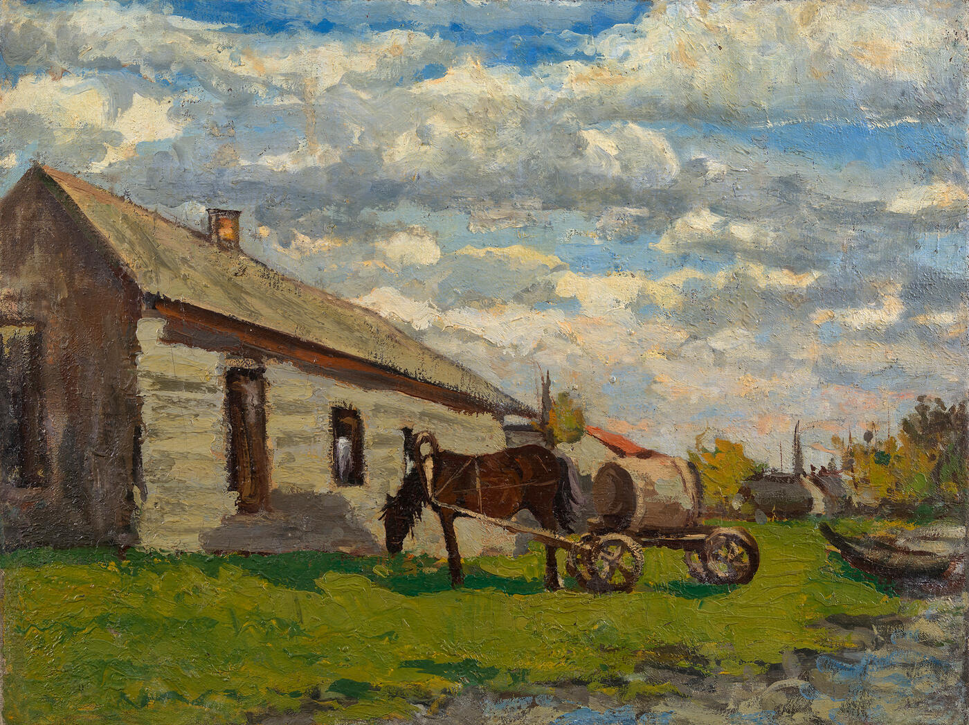 Landscape with Horse Grazing
