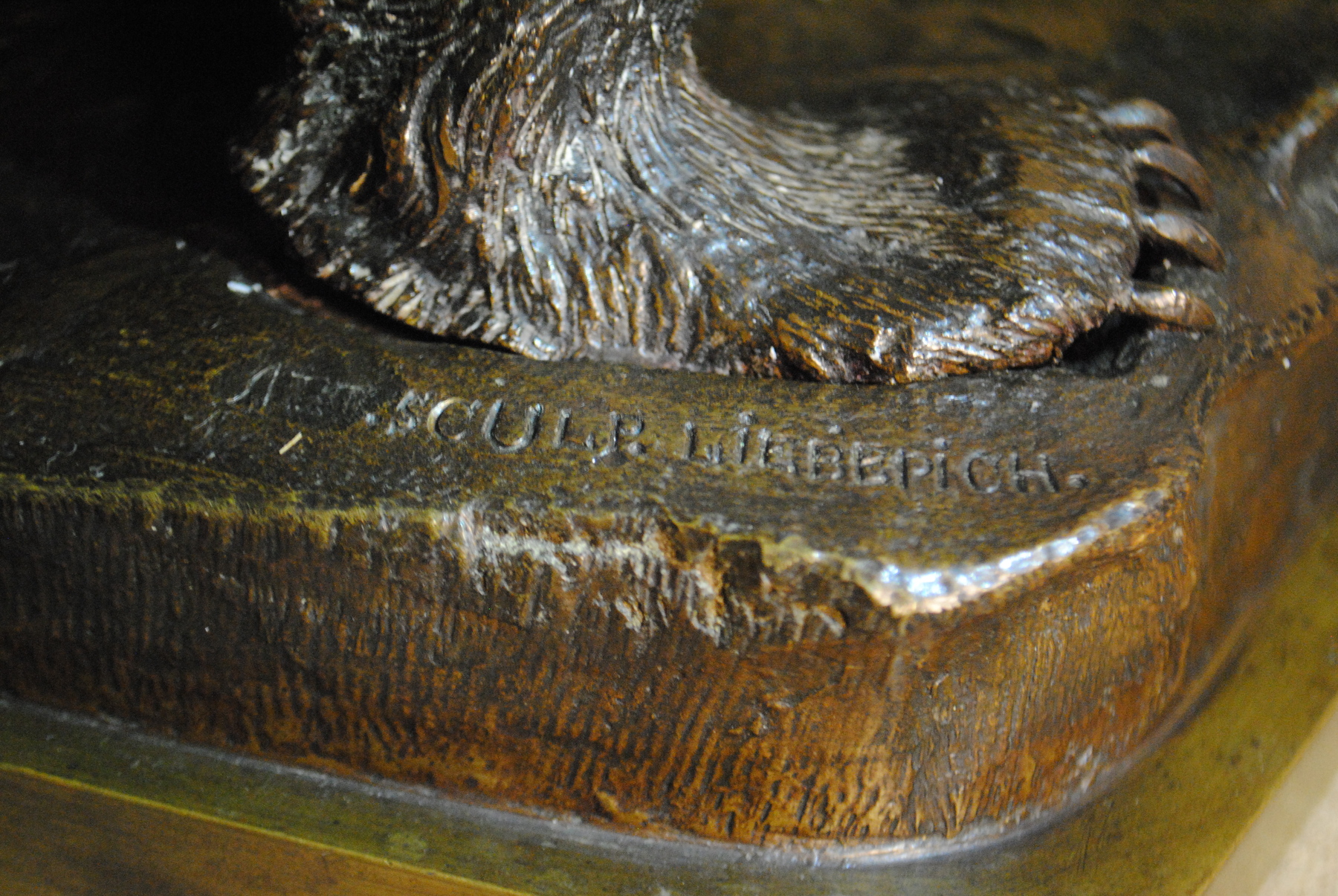 AFTER A MODEL BY NIKOLAI LIEBERICH, INSCRIBED WITH A SIGNATURE, C.F. WOERFFEL FOUNDRY, ST PETERSBURG