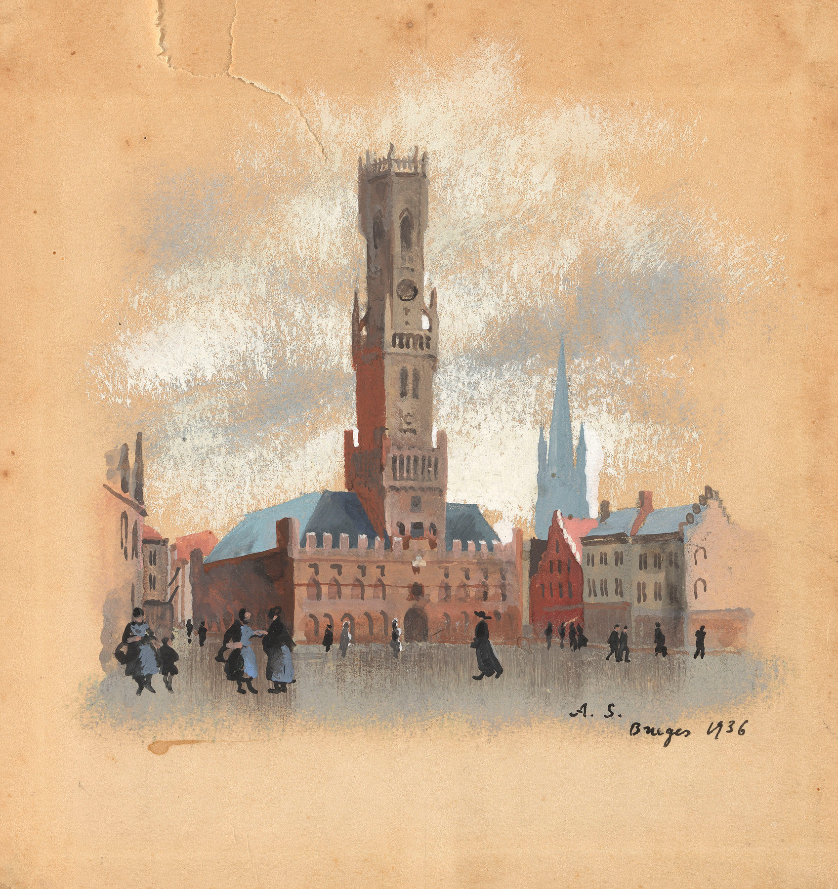 Eglise de Jerusalem à Bruges and Le Beffroi de Bruges, Grand-Place, two works