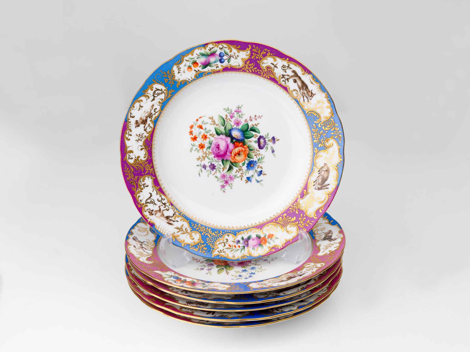 A Set of Six Dinner and Six Soup Plates from the Grand Duke Mikhail Pavlovich Service