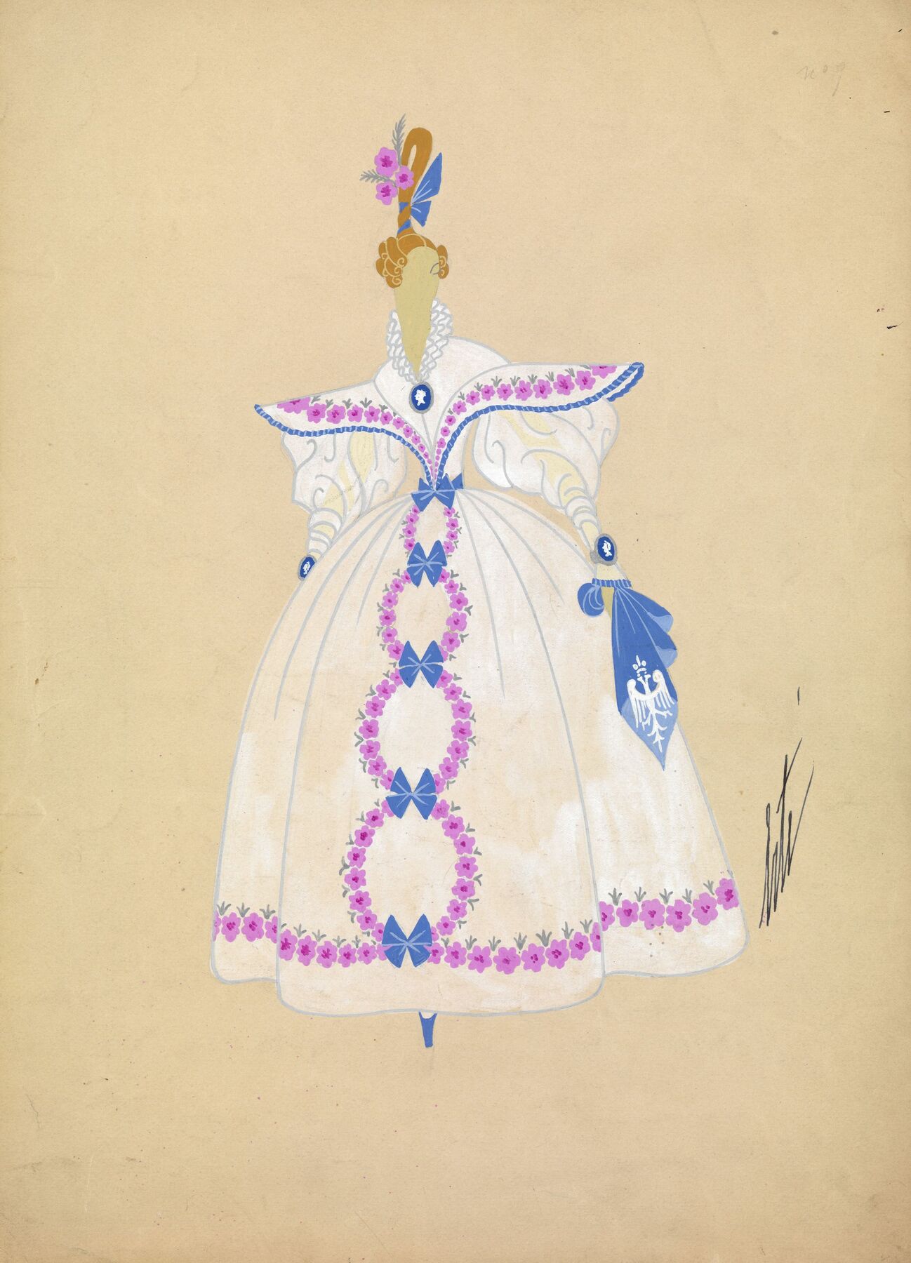Costume Designs for the play "L'Aiglon" by Edmond Rostand, </i>three works<i>