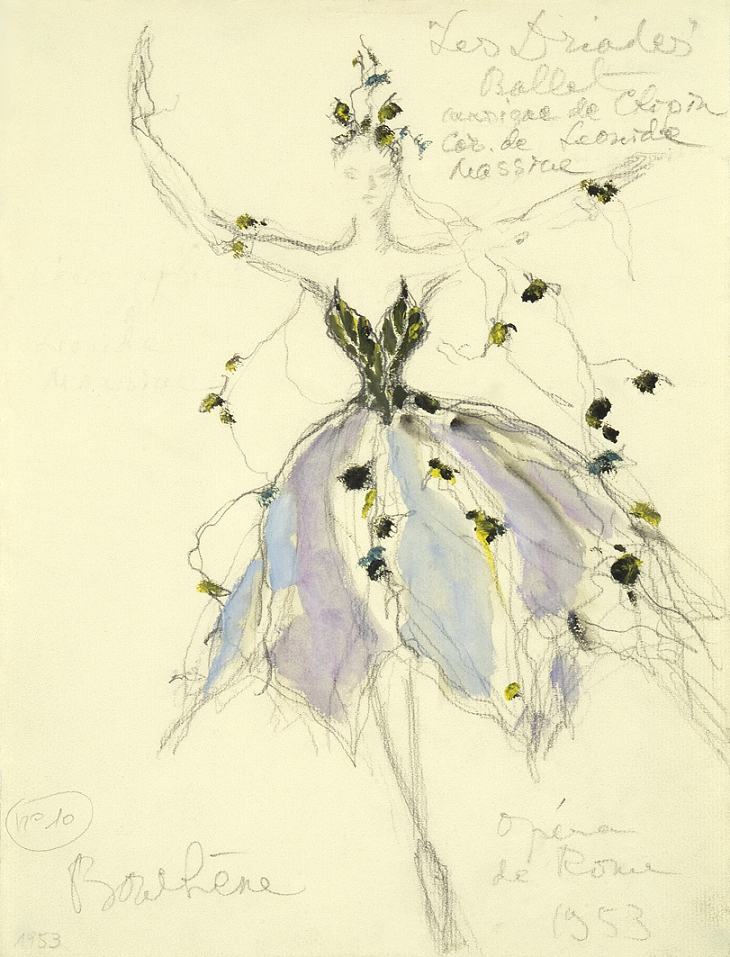 Costume Designs for the Ballets "Les Eléments" and "Les Dryades"