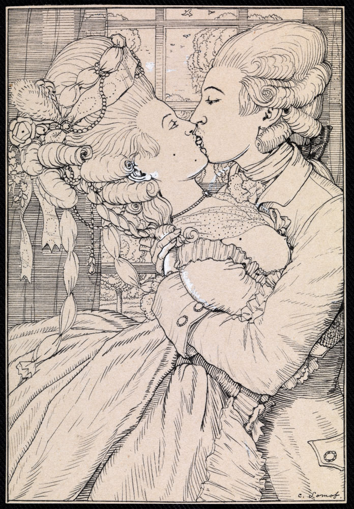 122 original ink drawings for Le Livre de la Marquise, (or Bol’shaia uncensored Marquise)