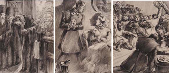Sixty-Seven Original Pencil Drawings for The Karamazov Brothers by Fyodor Dostoevsky