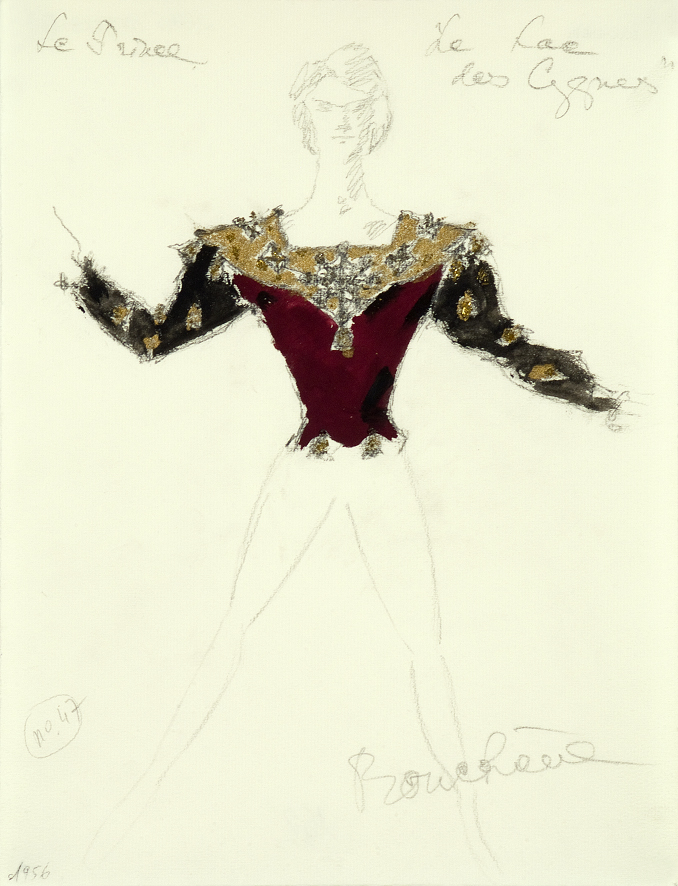 Costume Designs for Tchaikovsky's Ballets "Le Nozze di Aurora" and "Swan Lake"