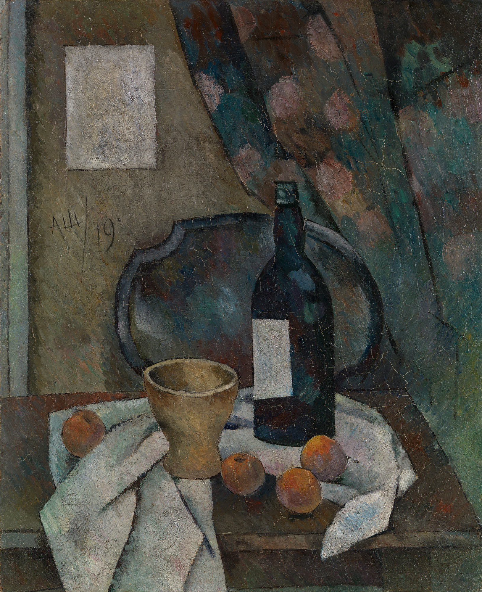 Still Life with Wine Bottle and Tray