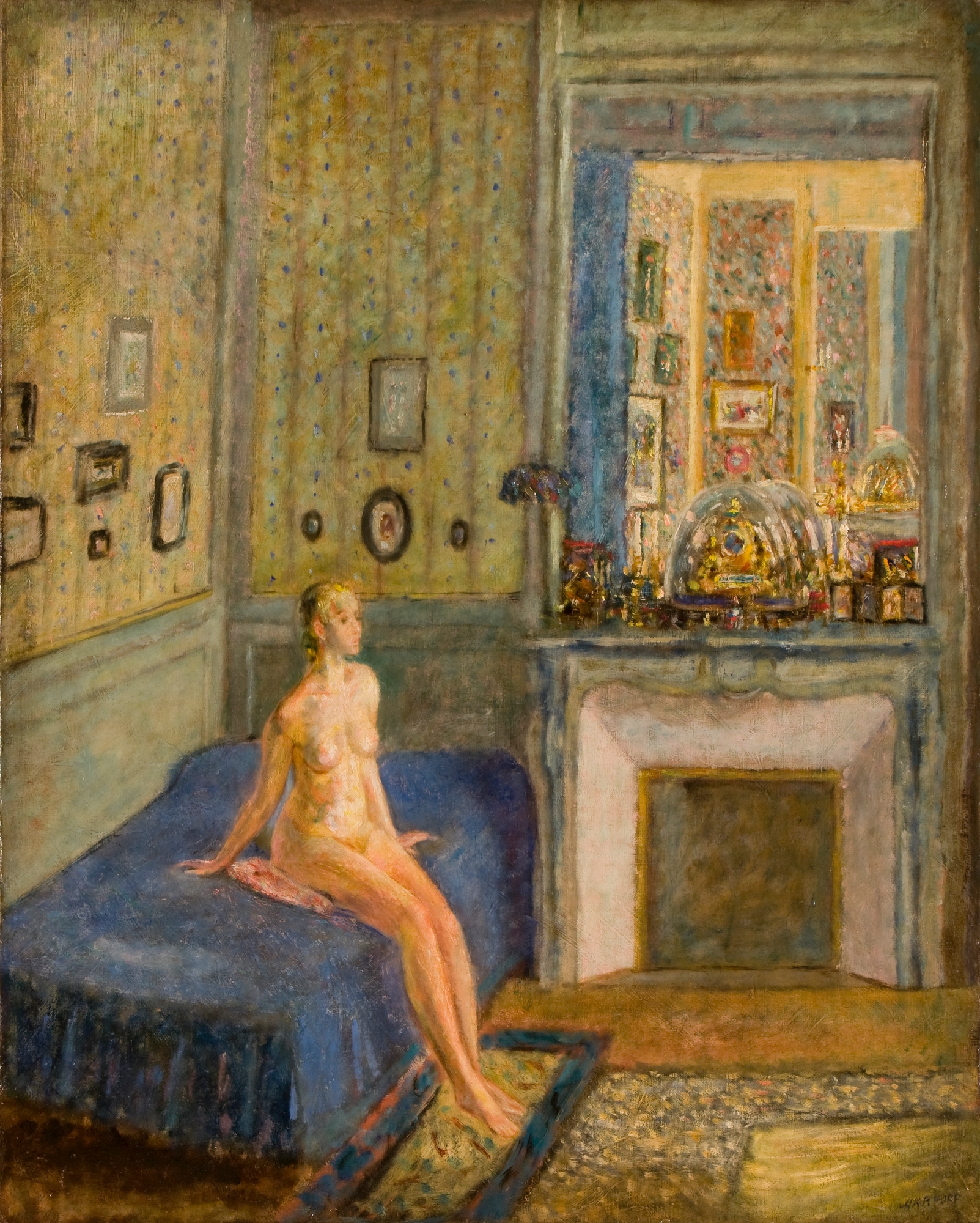 Nude in Blue Room