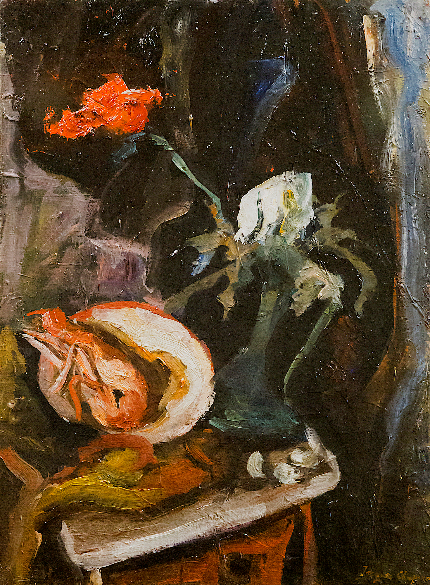Seashell and Flowers in the Artist's Studio