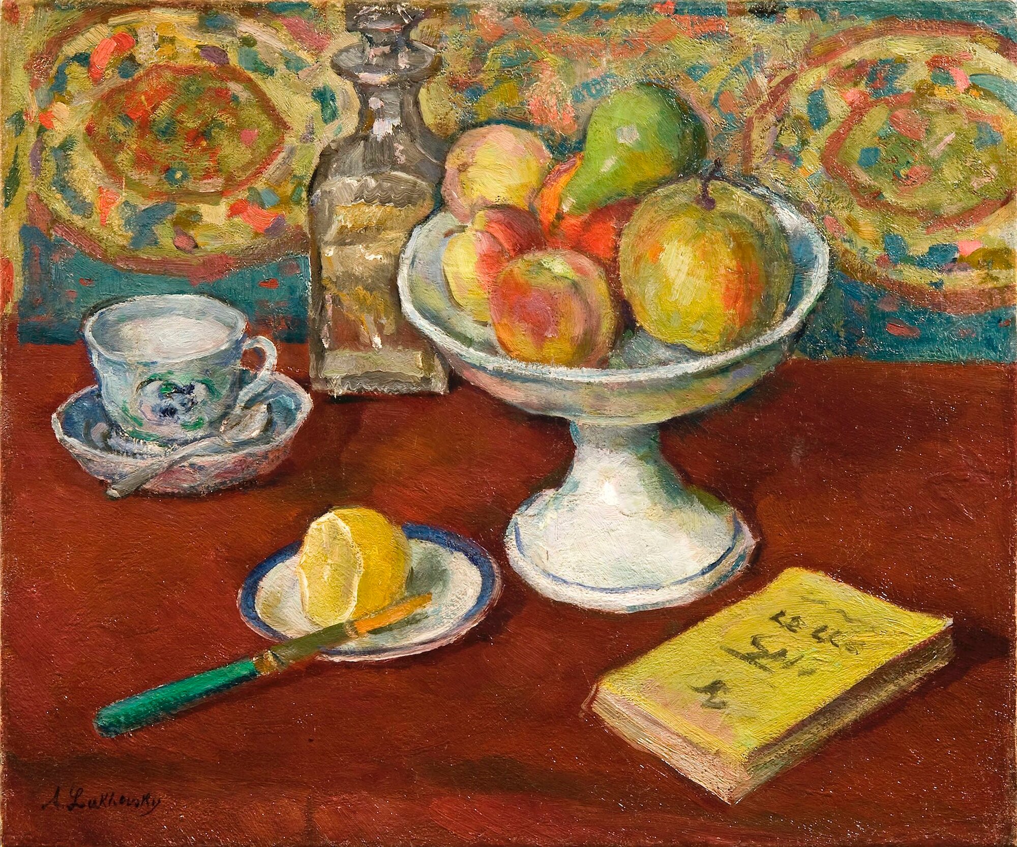 Still Life with Fruit and a Book