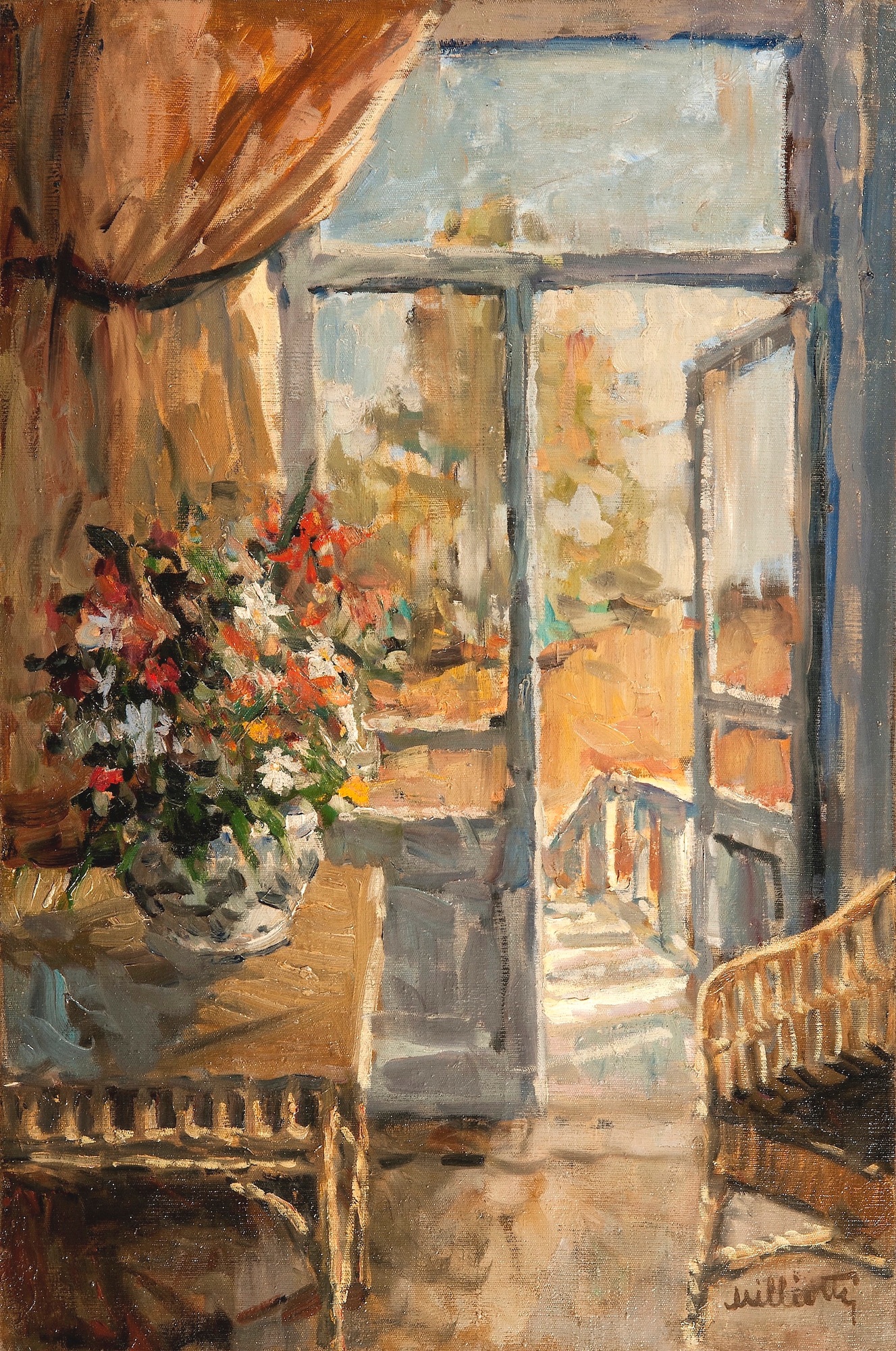 Interior with a Bouquet of Flowers