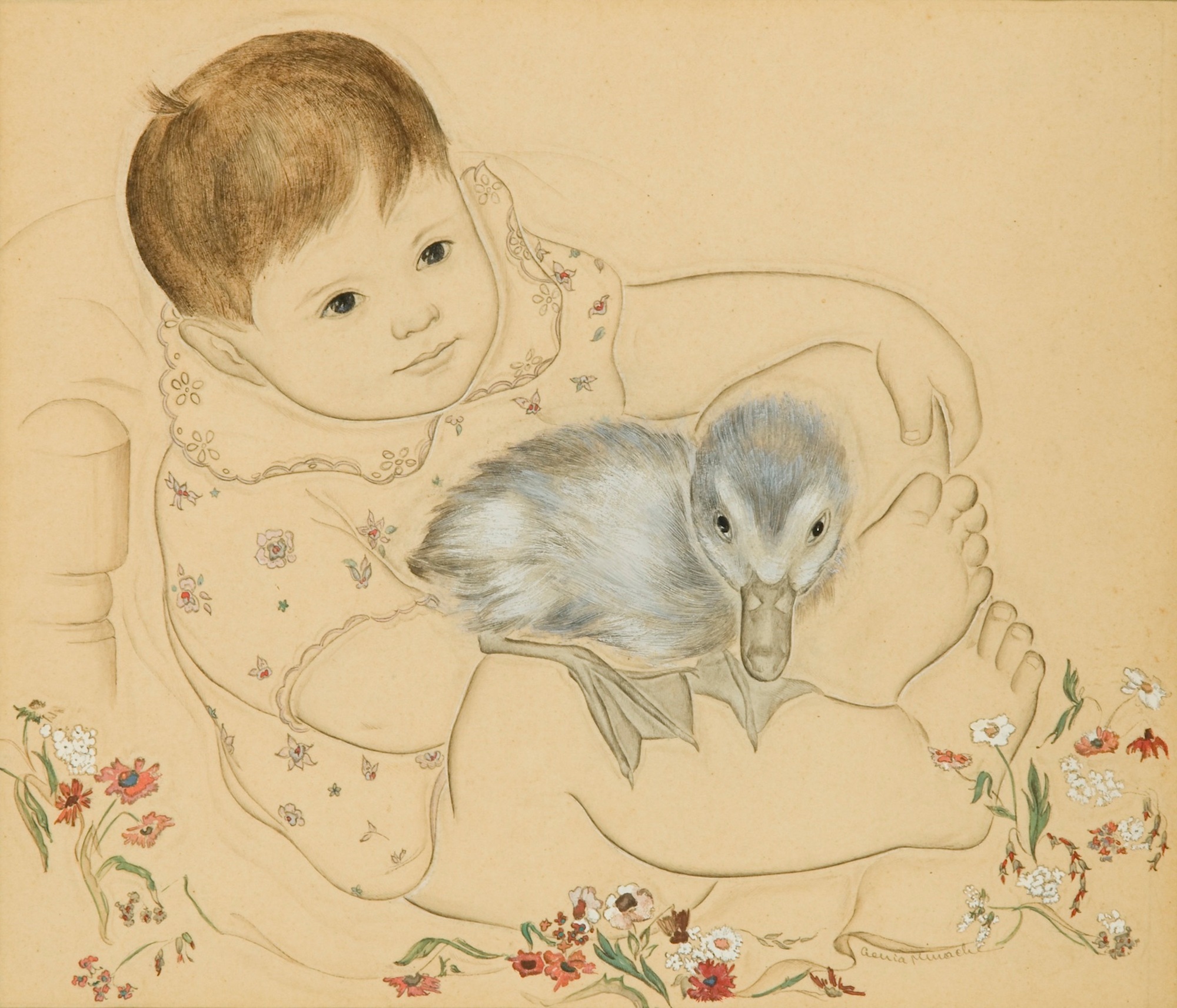 Child with a Duckling