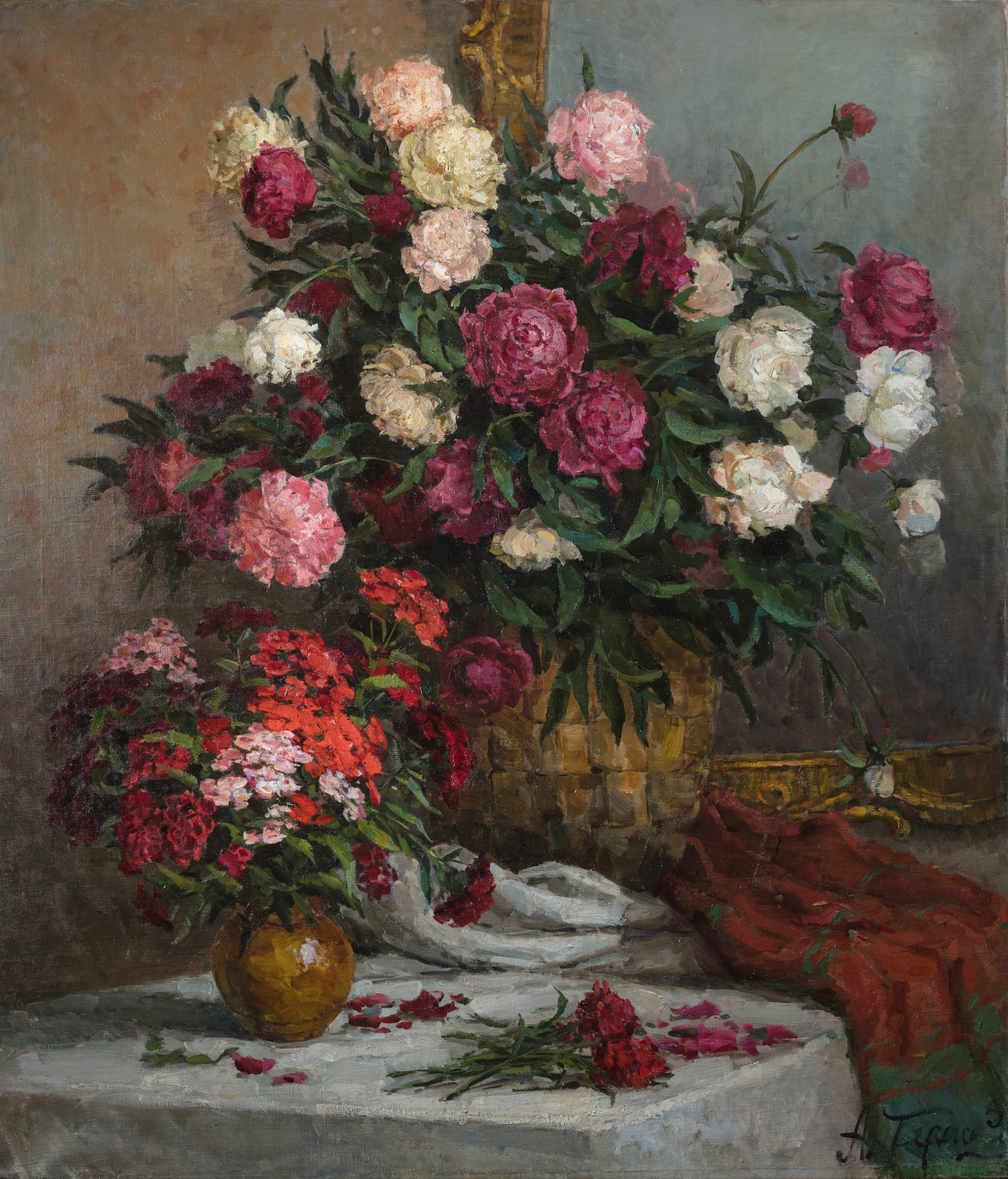 Still Life with Peonies and Carnations