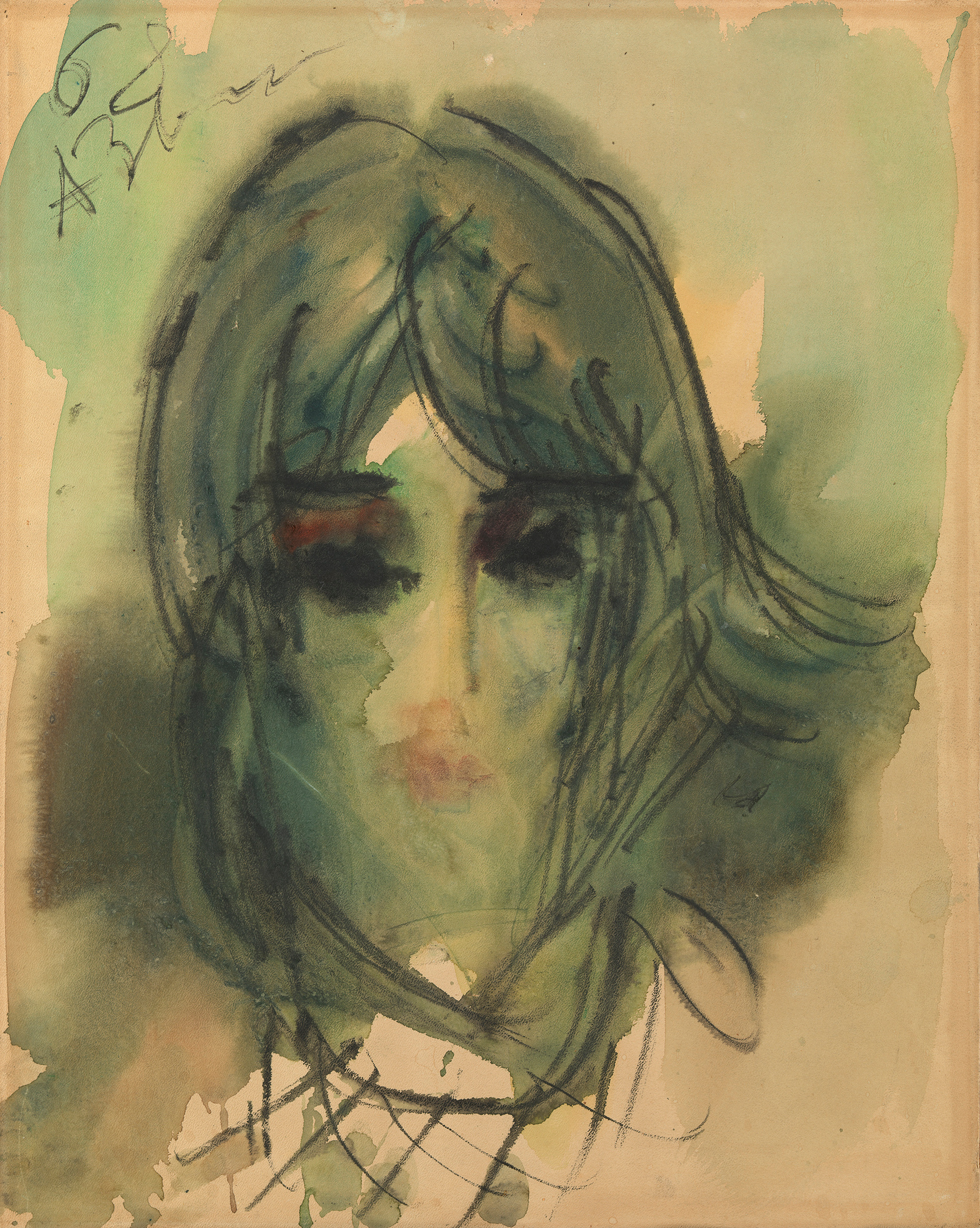 Female Portrait in Green