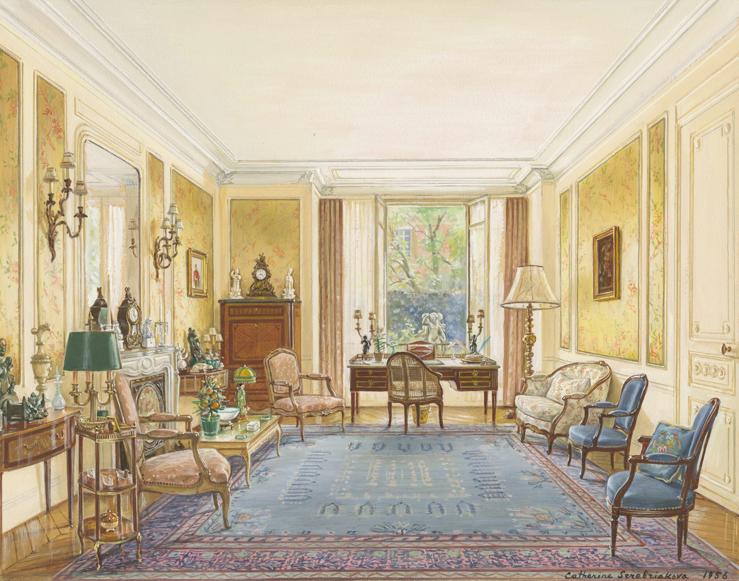 Interior with Blue Carpet
