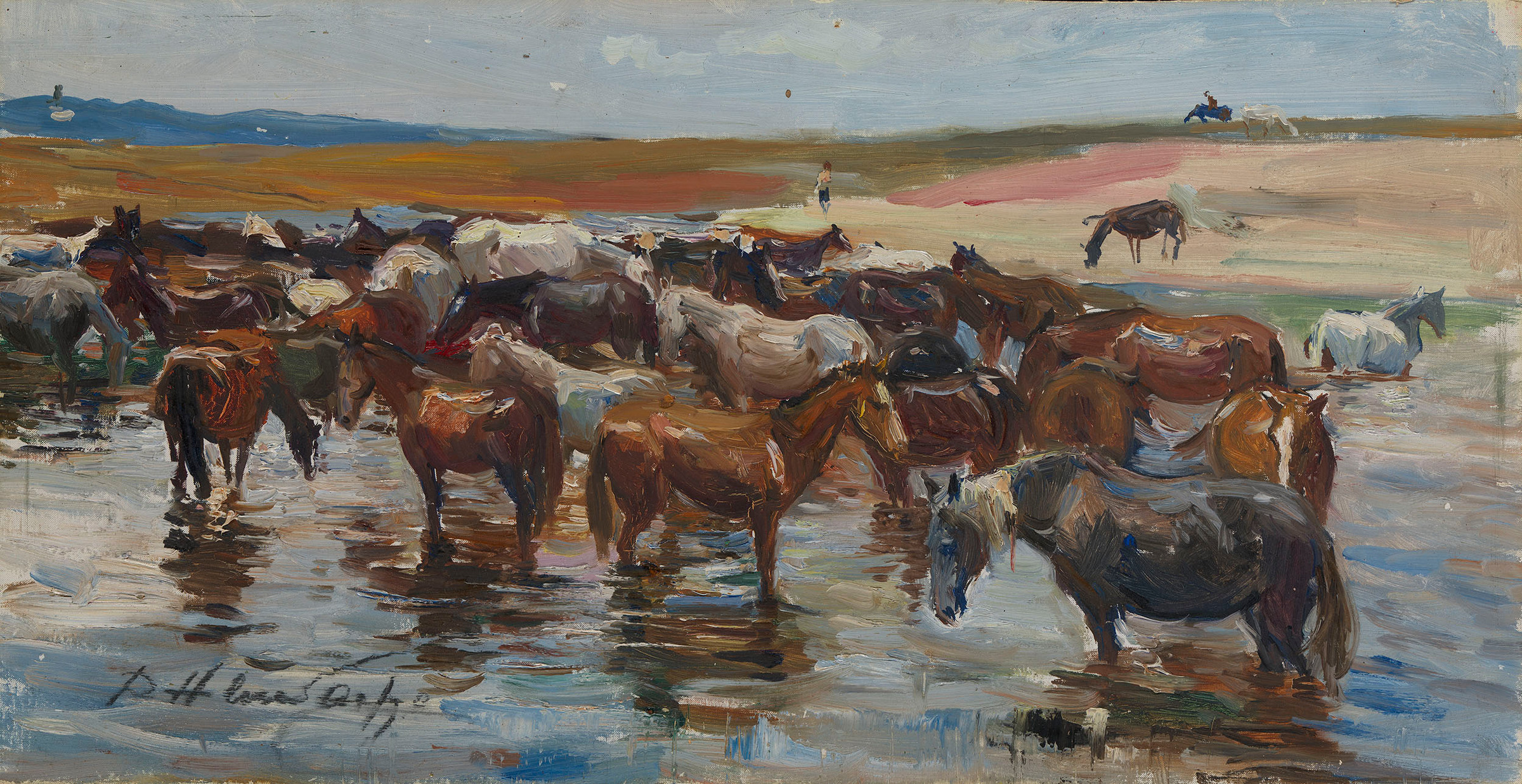 Horses at the Watering Hole