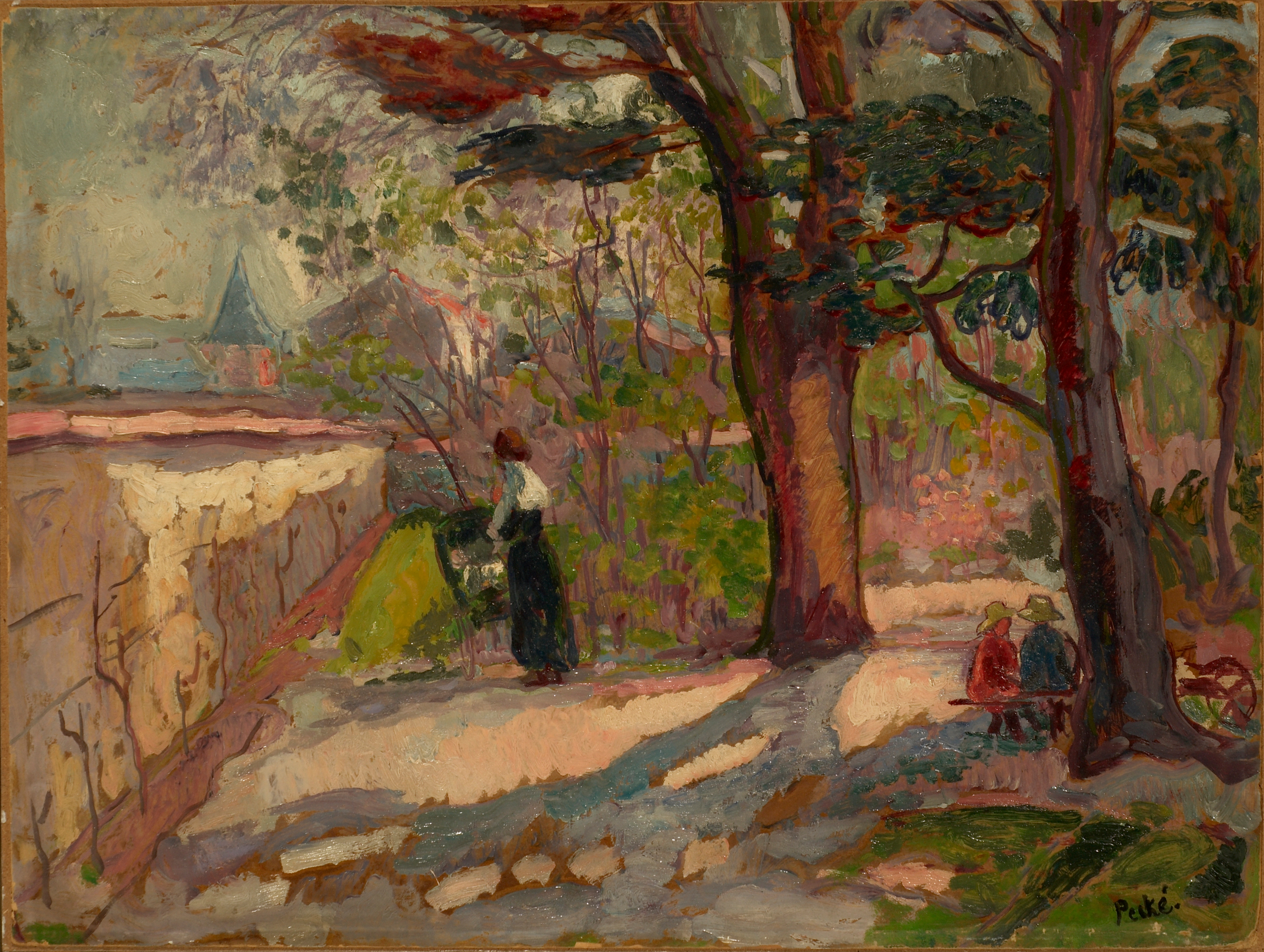 Woman with Children in the Park
