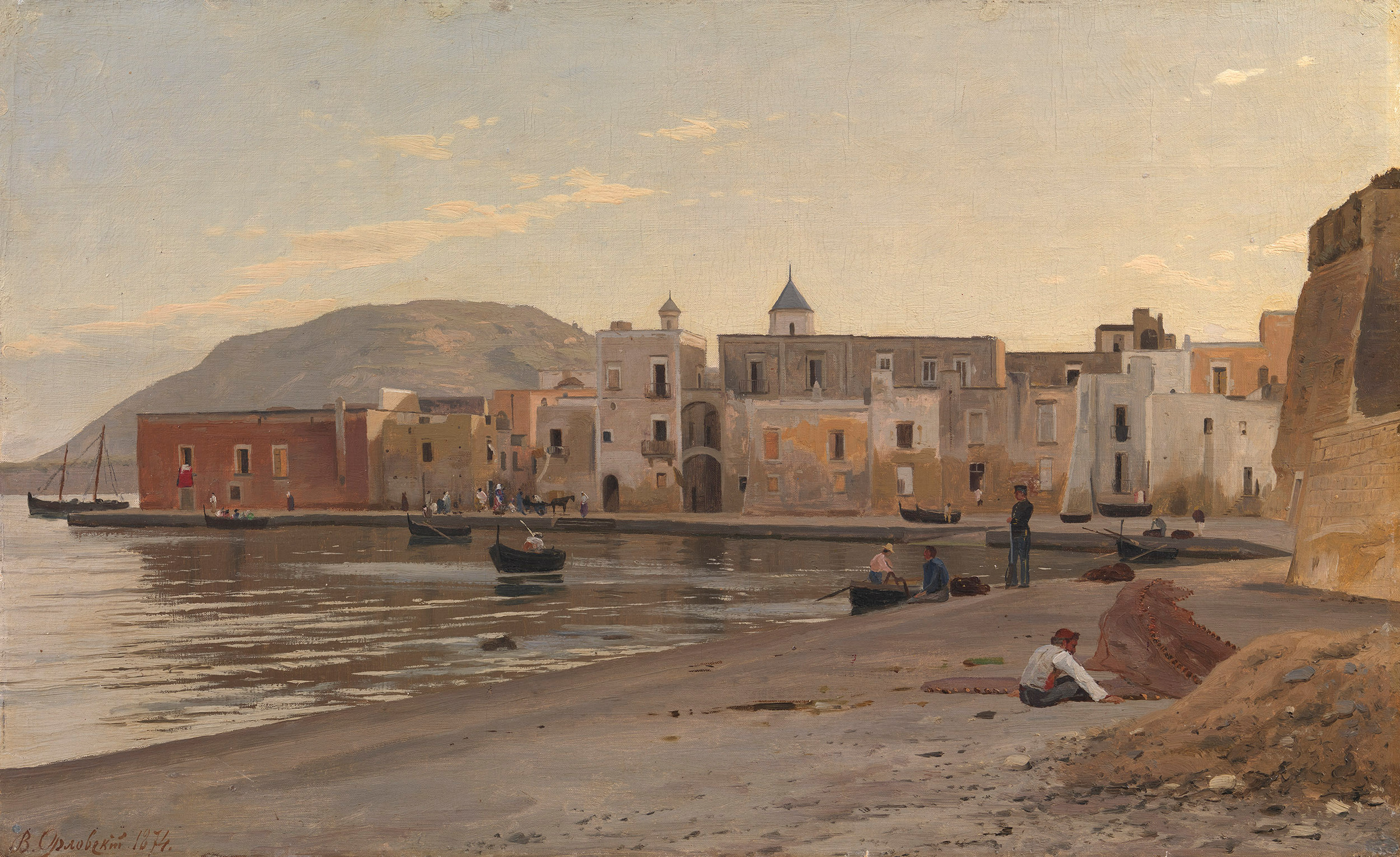 Italian Harbour Scene