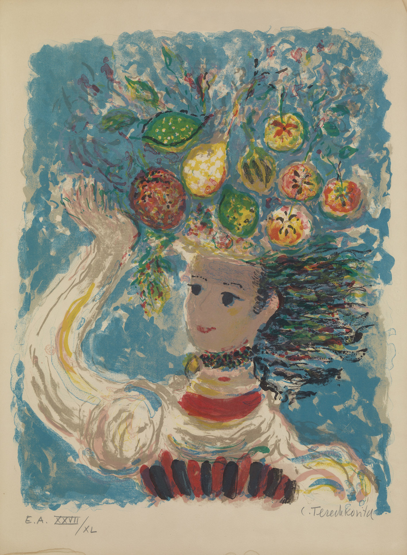 Girl with a Basket of Fruit