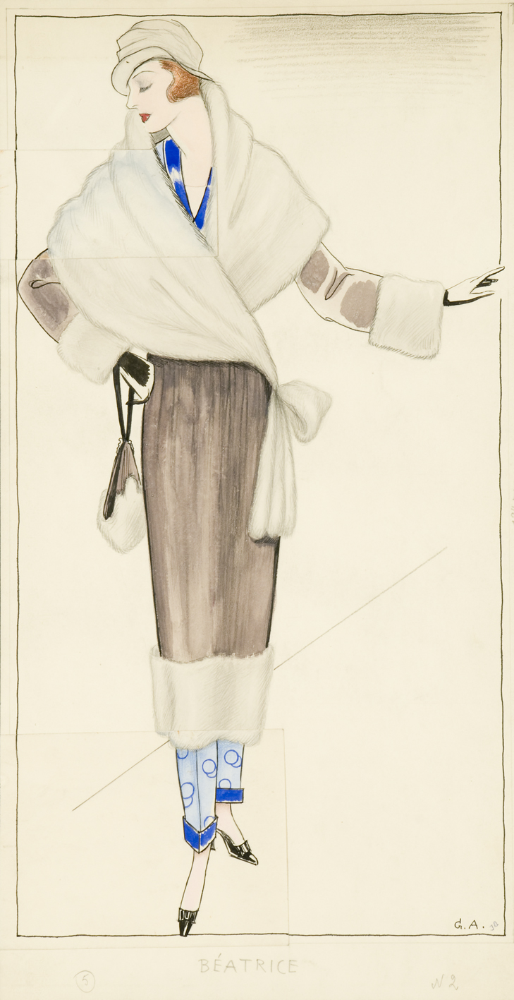 Beatrice, Costume Design for the Film ''Les amants de Montparnasse'' by Jacques Becker