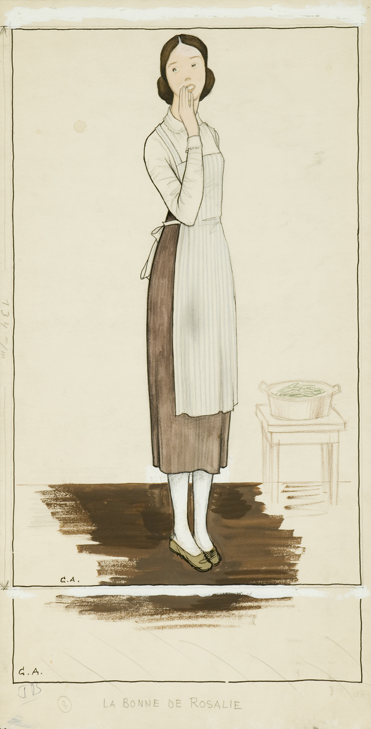 La Bonne de Rosalie, Costume Design for the Film ''Les amants de Montparnasse'' by Jacques Becker