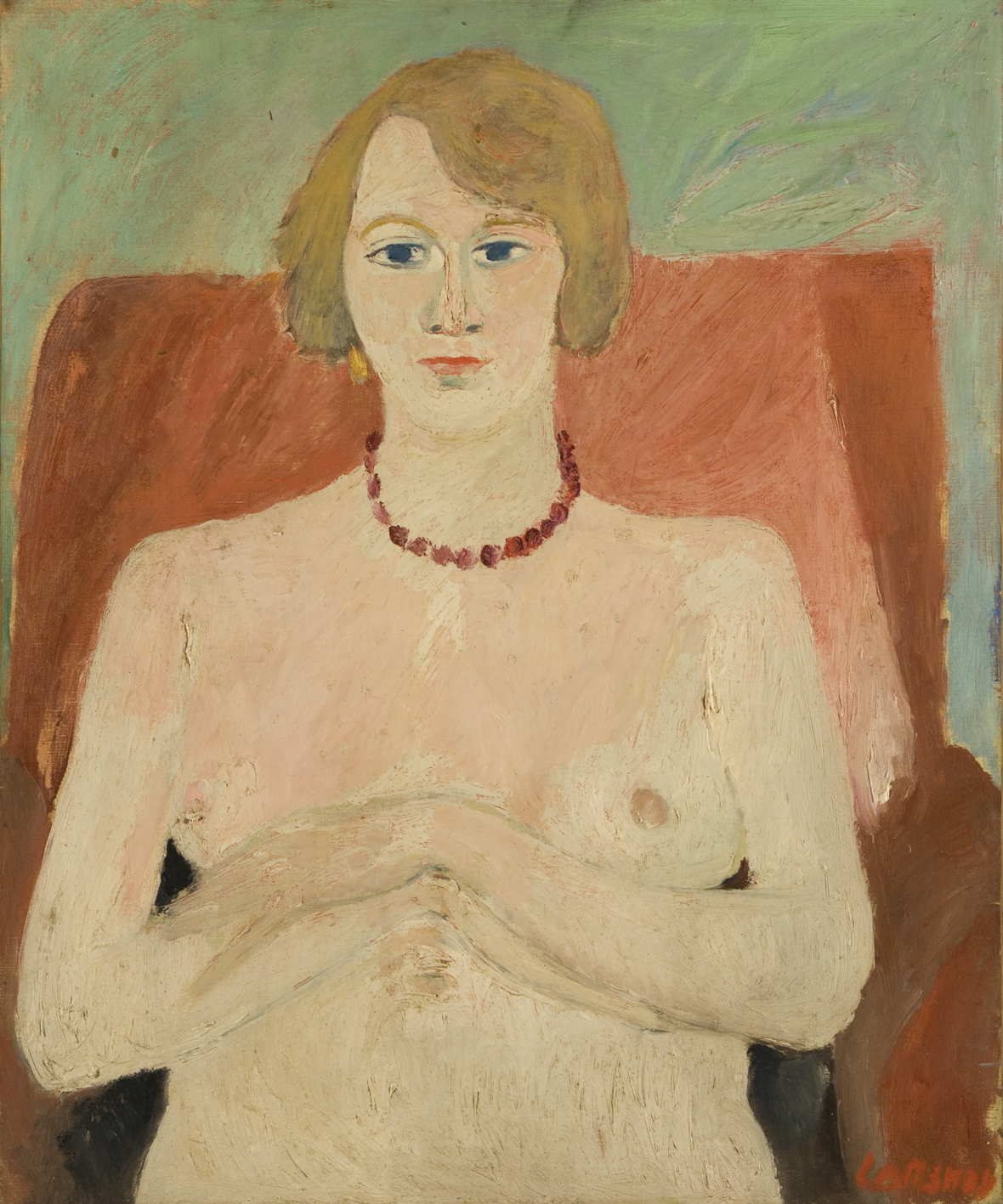 Female Nude with a Red Necklace