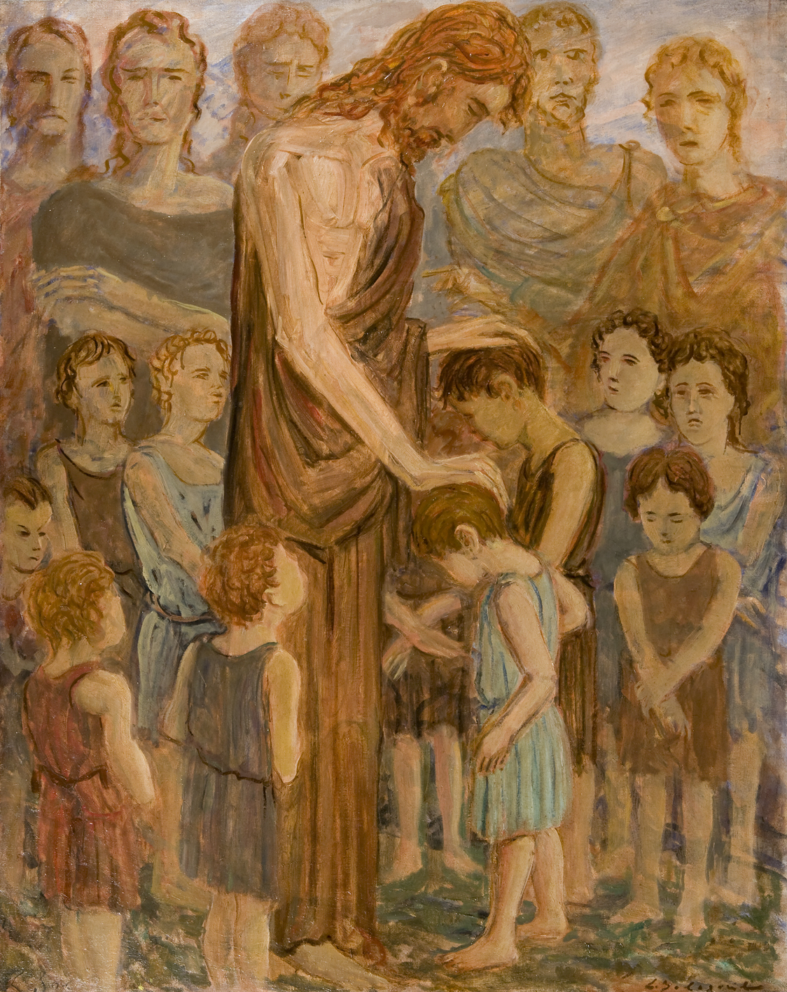 Christ with Children and Boy Climbing Tree