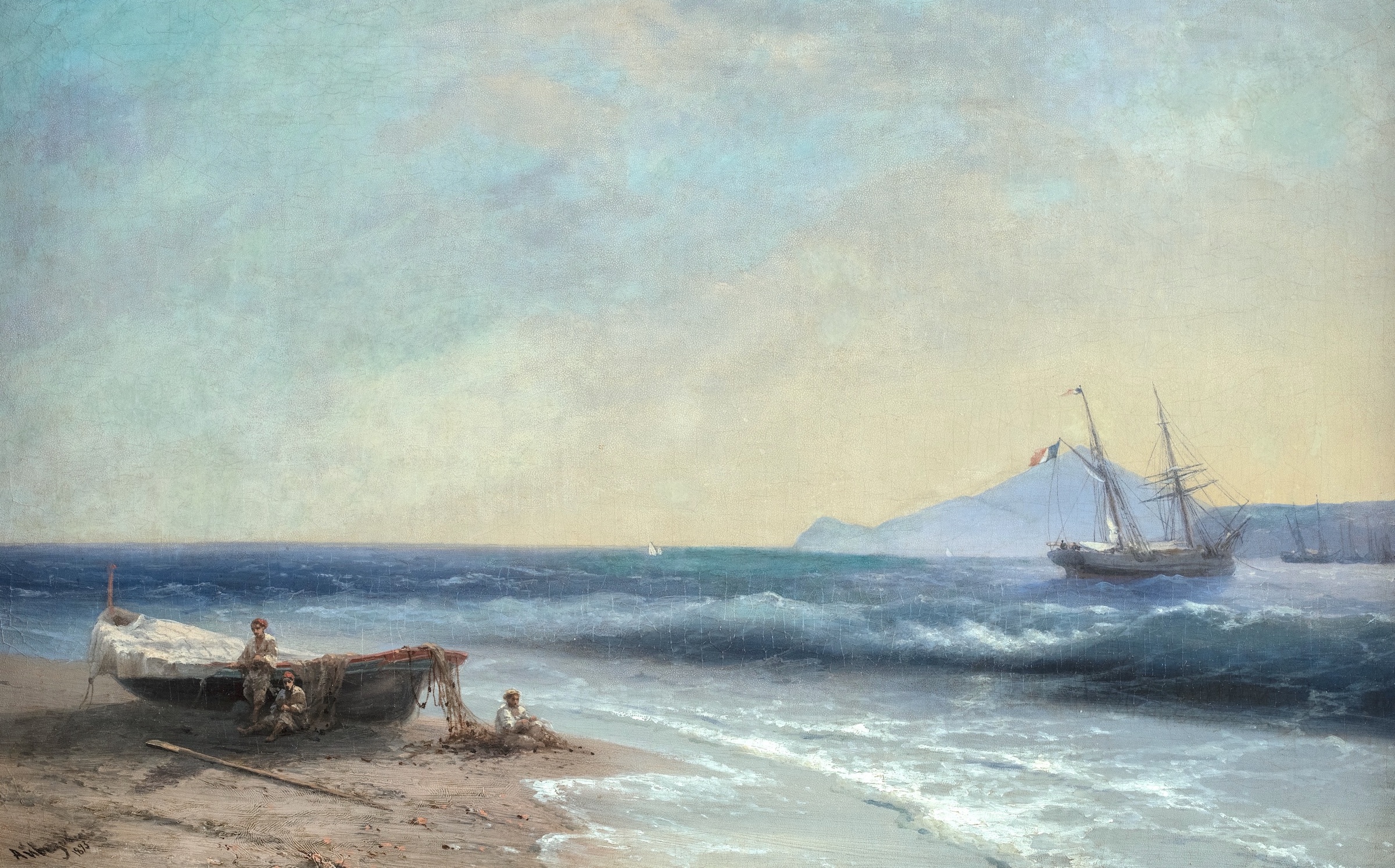 <a href='/catalogue/view?id=16071'>lot</a> AIVAZOVSKY, IVAN, <i>Off the Southern Coast</i><br> SOLD FOR 514,000 GBP.