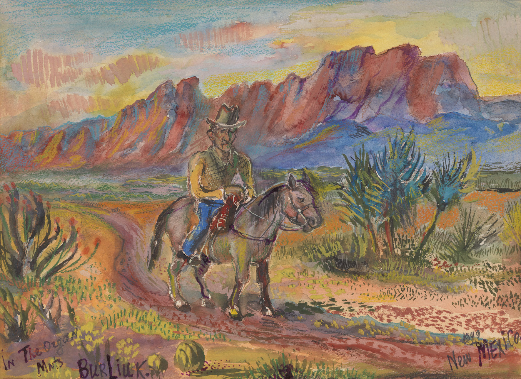 Cowboy in the Organ Mountains, New Mexico