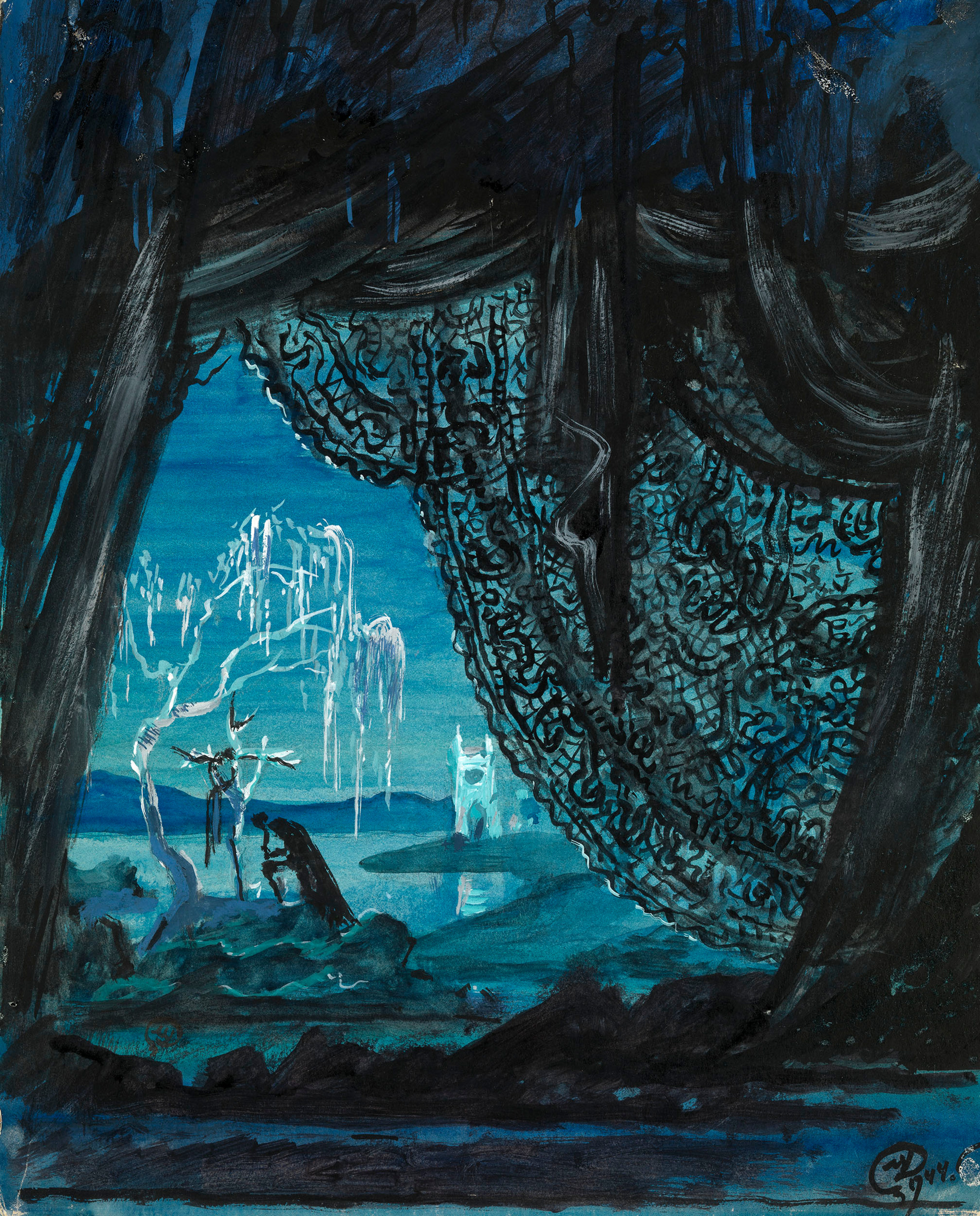 Set Design for the Third Scene of "Giselle"