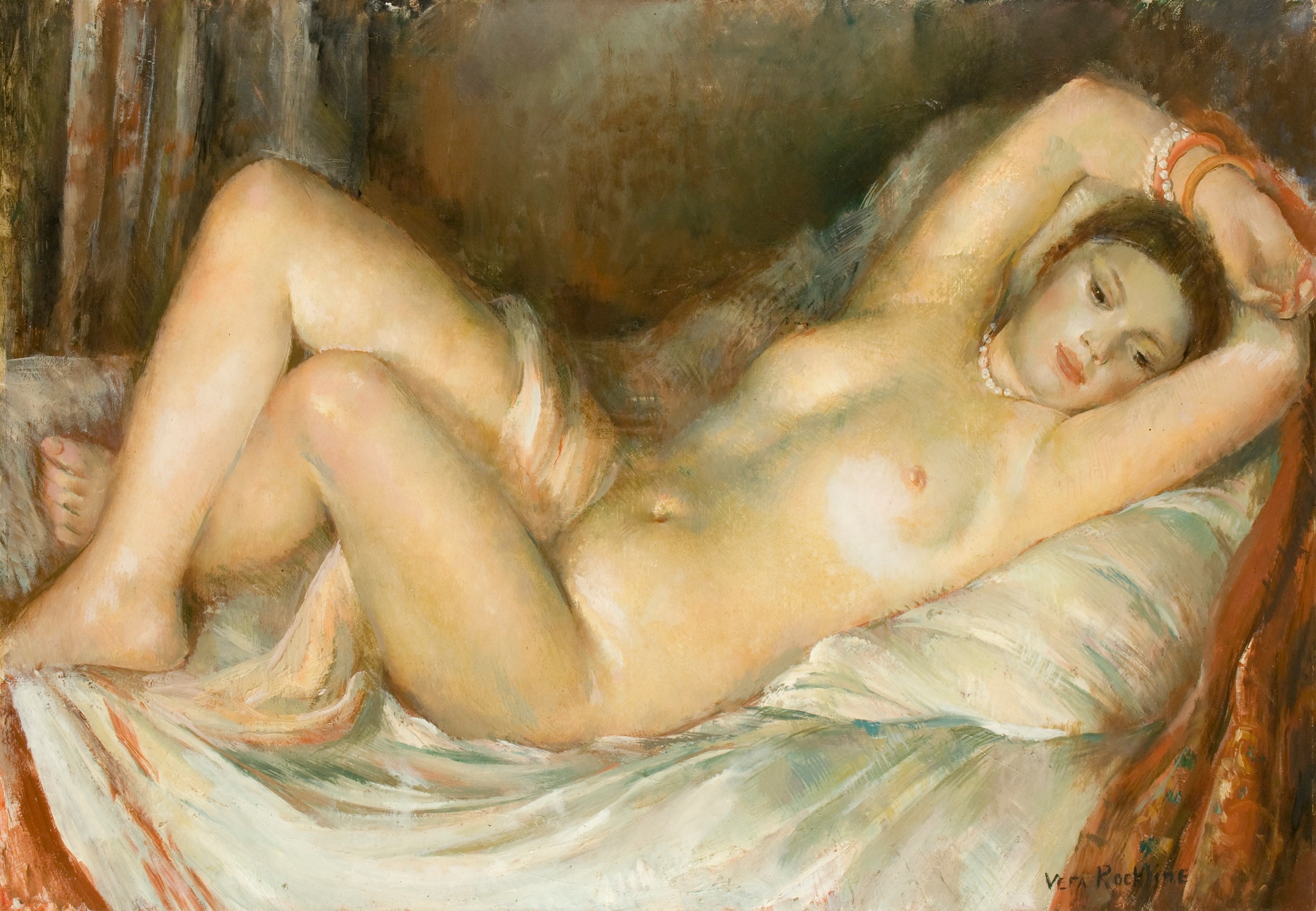  VERA ROCKLINE, <i>Reclining Nude</i><br> .